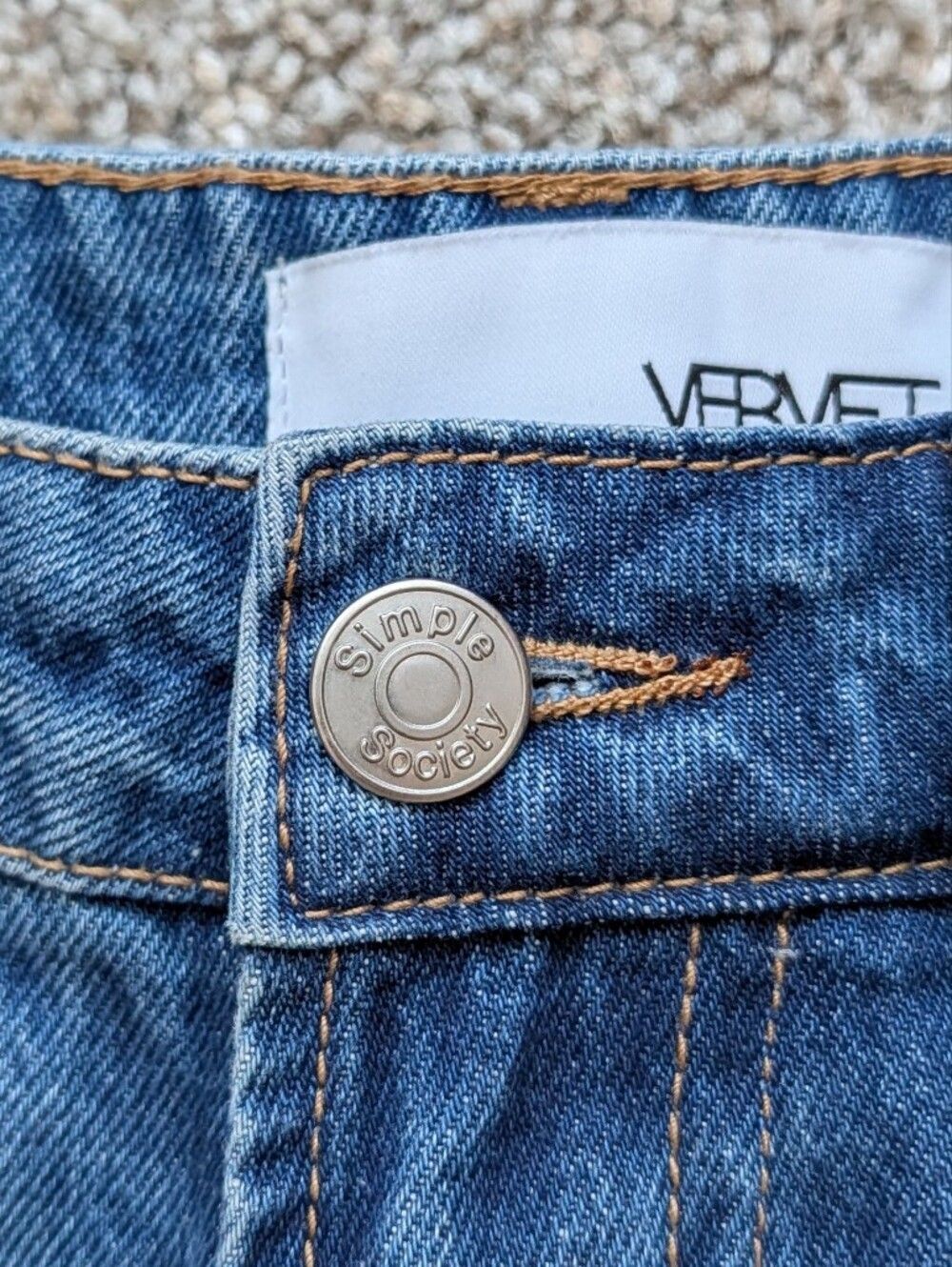 Vervet Simple Society Womens Blue Distressed High RIse Wide Leg Jeans Size 26 - Picture 5 of 10